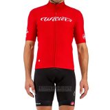 2017 Fahrradbekleidung Wieiev Rot (2) Trikot Kurzarm und Tragerhose