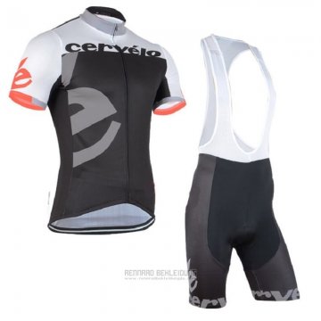 2018 Fahrradbekleidung Cervelo Grau Shwarz Trikot Kurzarm und Tragerhose