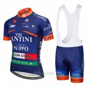 2018 Fahrradbekleidung Vini Fantini Tief Blau Trikot Kurzarm Tragerhose