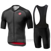 2019 Fahrradbekleidung Castelli Aero Race Shwarz Trikot Kurzarm und Overall