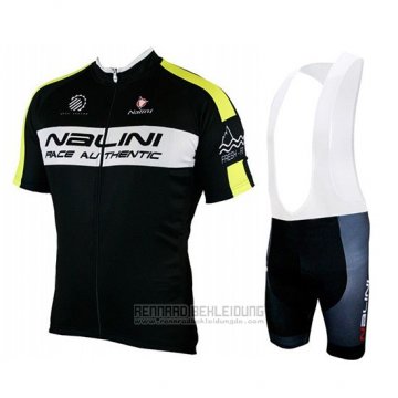 2019 Fahrradbekleidung Nalini Shwarz Gelb Trikot Kurzarm und Overall