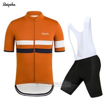 2019 Fahrradbekleidung Rapha Orange Wei Trikot Kurzarm und Overall