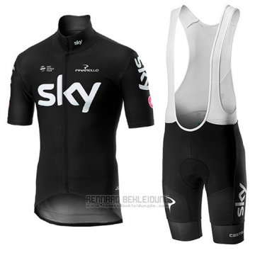 2019 Fahrradbekleidung Sky Shwarz Trikot Kurzarm und Overall