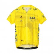 2019 Fahrradbekleidung Tour de France Gelb Trikot Kurzarm und Tragerhose(3)