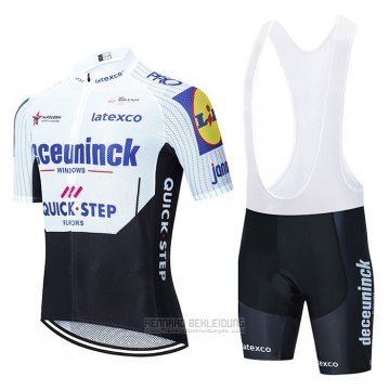 2020 Fahrradbekleidung Deceuninck Quick Step Wei Shwarz Trikot Kurzarm und Tragerhose