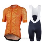 2020 Fahrradbekleidung Le Col Orange Trikot Kurzarm und Tragerhose