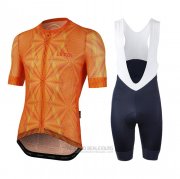 2020 Fahrradbekleidung Le Col Orange Trikot Kurzarm und Tragerhose