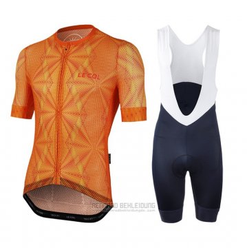 2020 Fahrradbekleidung Le Col Orange Trikot Kurzarm und Tragerhose