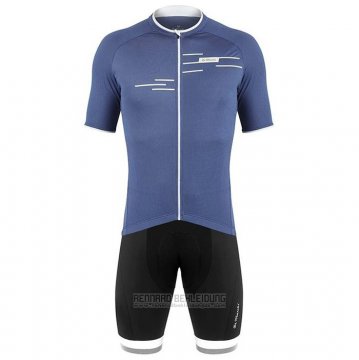 2020 Fahrradbekleidung de Marchi Blau Trikot Kurzarm und Tragerhose