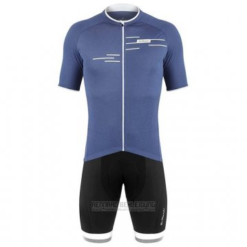 2020 Fahrradbekleidung de Marchi Blau Trikot Kurzarm und Tragerhose