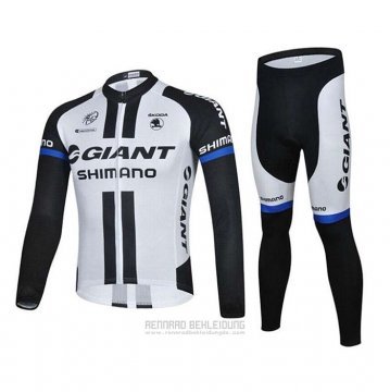 2021 Fahrradbekleidung Giant Alpecin Shwarz Wei Trikot Langarm und Tragerhose