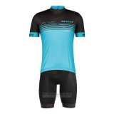 2022 Fahrradbekleidung Scott Blau Trikot Kurzarm und Tragerhose