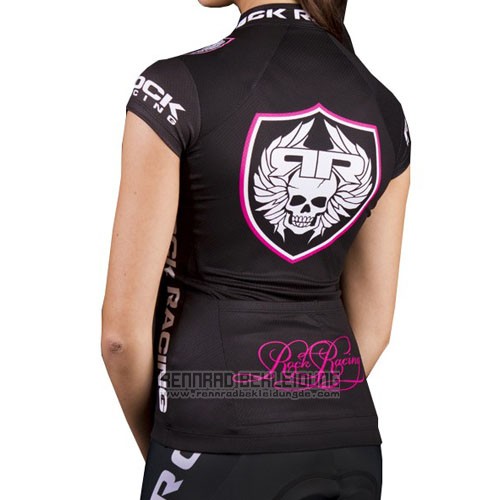 2016 Fahrradbekleidung Frau Rock Racing Braun Trikot Kurzarm und Tragerhose