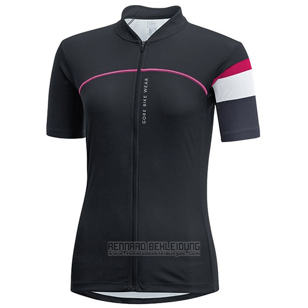 2017 Fahrradbekleidung Frau Gore Bike Wear Shwarz Trikot Kurzarm und Tragerhose