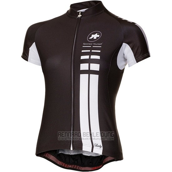 2016 Fahrradbekleidung Frau Assos Shwarz Trikot Kurzarm und Tragerhose