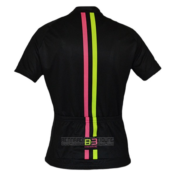 2017 Fahrradbekleidung Frau Biemme Shwarz Trikot Kurzarm und Tragerhose