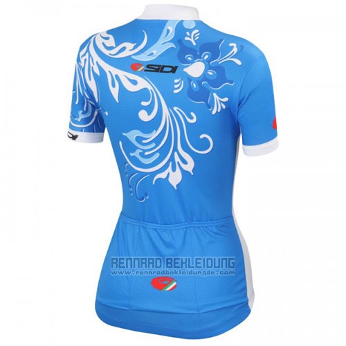 2016 Fahrradbekleidung Castelli Wei und Blau Trikot Kurzarm und Tragerhose