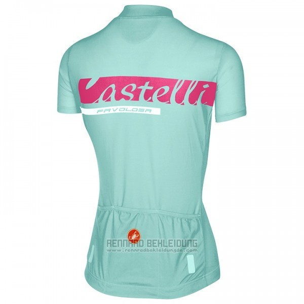 2017 Fahrradbekleidung Frau Castelli Hellblau Trikot Kurzarm und Tragerhose - zum Schließen ins Bild klicken