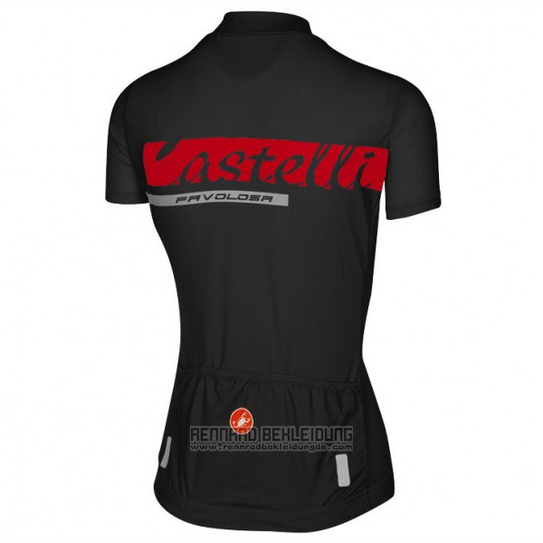 2017 Fahrradbekleidung Frau Castelli Shwarz Trikot Kurzarm und Tragerhose