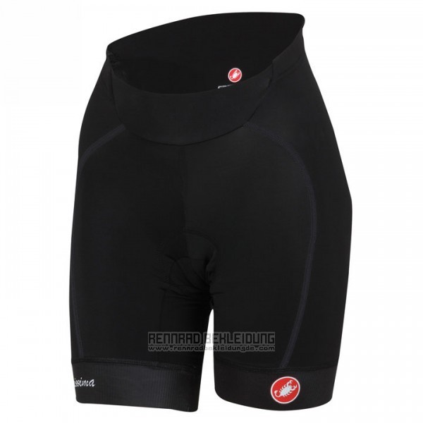 2017 Fahrradbekleidung Frau Castelli Shwarz Trikot Kurzarm und Tragerhose