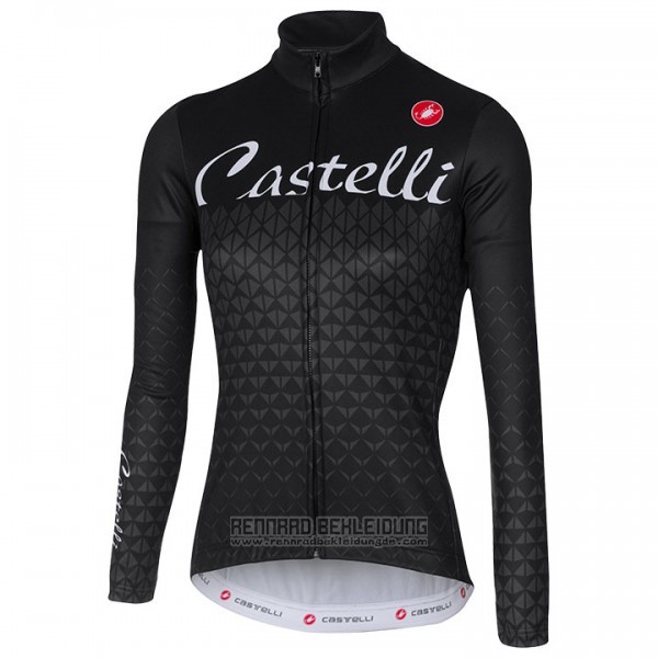 2017 Fahrradbekleidung Frau Castelli Shwarz Trikot Langarm und Tragerhose - zum Schließen ins Bild klicken