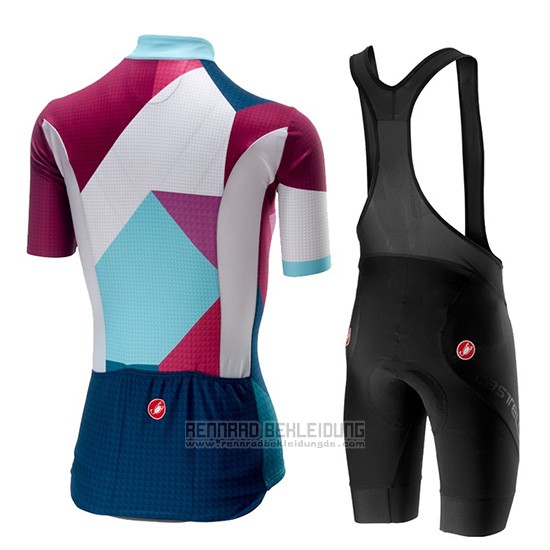 2019 Fahrradbekleidung Frau Castelli Ventata Rot Grun Trikot Kurzarm und Overall