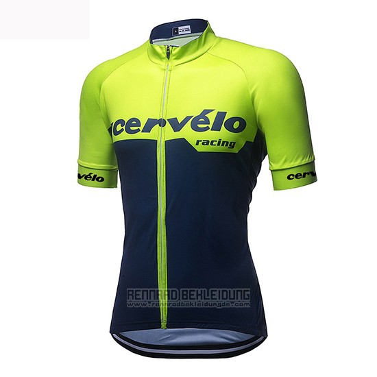 2019 Fahrradbekleidung Frau Cervelo Grun Shwarz Trikot Kurzarm und Tragerhose