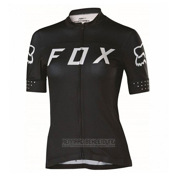 2017 Fahrradbekleidung Frau Fox Shwarz Trikot Kurzarm und Tragerhose