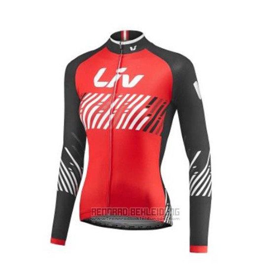 2017 Fahrradbekleidung Frau Liv Rot Trikot Kurzarm und Tragerhose