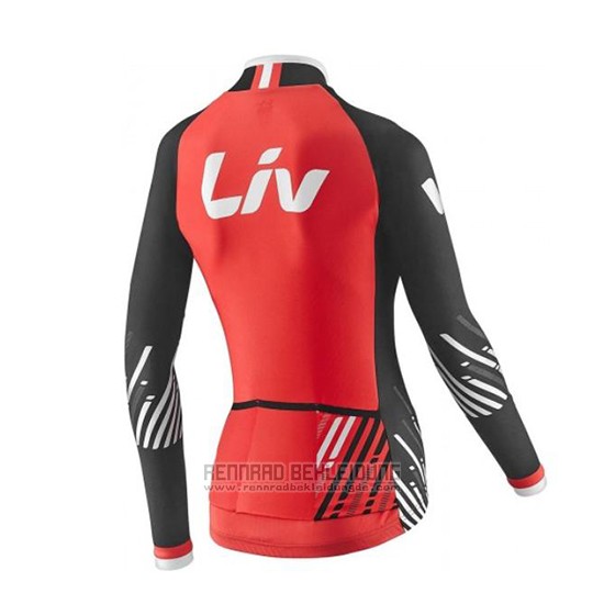 2017 Fahrradbekleidung Frau Liv Rot Trikot Kurzarm und Tragerhose