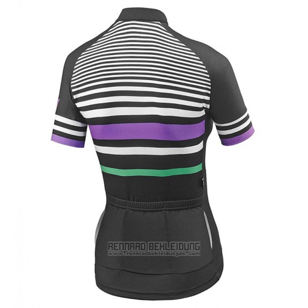 2017 Fahrradbekleidung Frau Liv Zebra Shwarz Trikot Kurzarm und Tragerhose