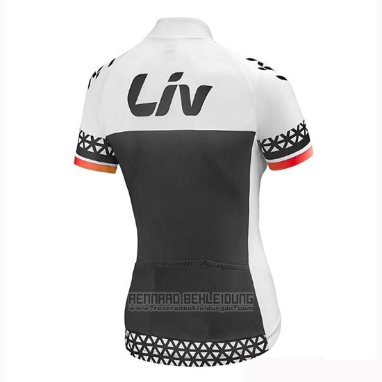 2019 Fahrradbekleidung Frau Liv Shwarz Wei Trikot Kurzarm und Tragerhose