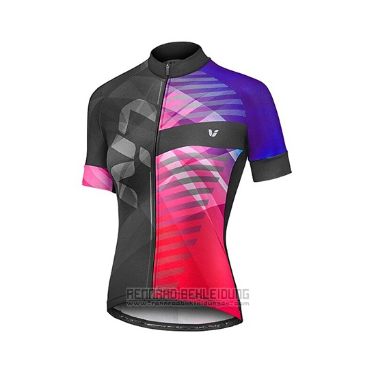 2019 Fahrradbekleidung Frau Liv Volett Rot Shwarz Trikot Kurzarm und Overall