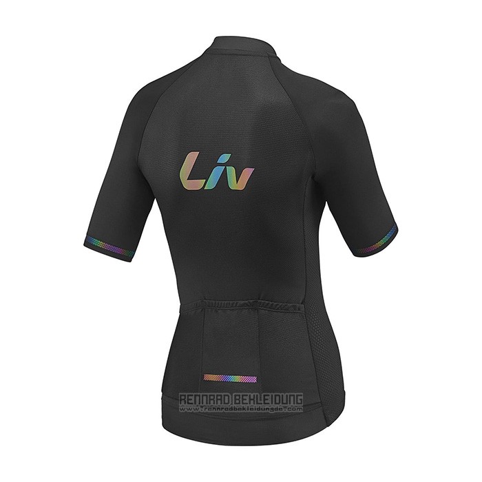 2021 Fahrradbekleidung Frau Liv Shwarz Trikot Kurzarm und Tragerhose