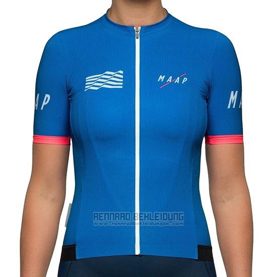 2019 Fahrradbekleidung Frau Maap Blau Trikot Kurzarm und Tragerhose - zum Schließen ins Bild klicken