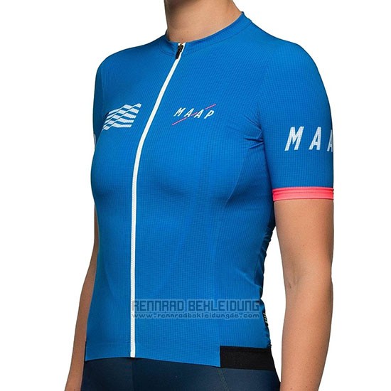 2019 Fahrradbekleidung Frau Maap Blau Trikot Kurzarm und Tragerhose - zum Schließen ins Bild klicken