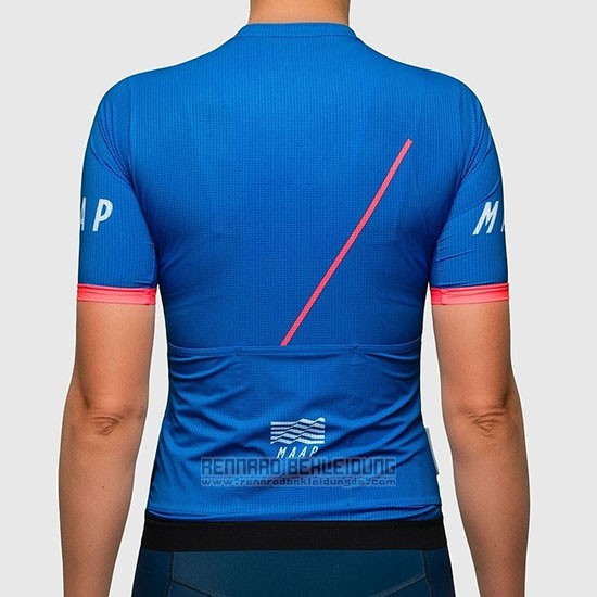 2019 Fahrradbekleidung Frau Maap Blau Trikot Kurzarm und Tragerhose - zum Schließen ins Bild klicken