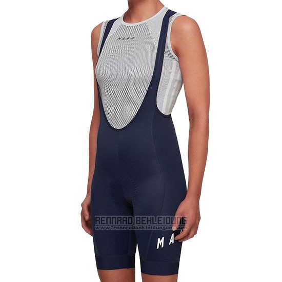 2019 Fahrradbekleidung Frau Maap Blau Trikot Kurzarm und Tragerhose