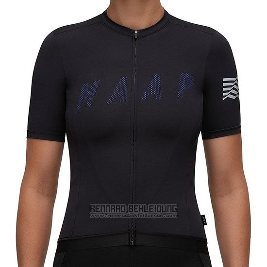 2019 Fahrradbekleidung Frau Maap Escape Shwarz Trikot Kurzarm und Tragerhose