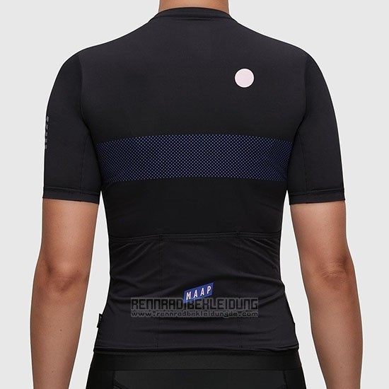 2019 Fahrradbekleidung Frau Maap Escape Shwarz Trikot Kurzarm und Tragerhose