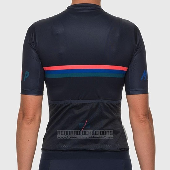 2019 Fahrradbekleidung Frau Maap Nationals Shwarz Trikot Kurzarm und Tragerhose