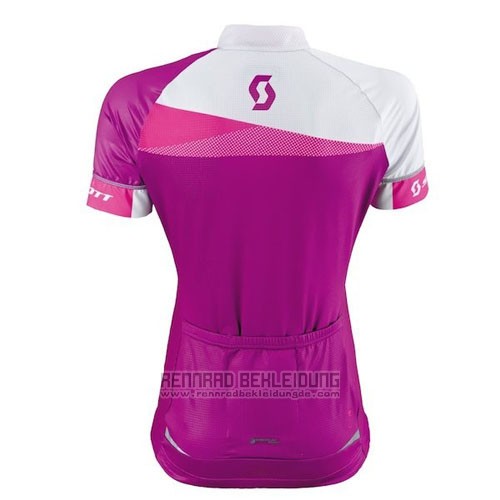 2016 Fahrradbekleidung Scott Rot Wei Trikot Kurzarm und Tragerhose