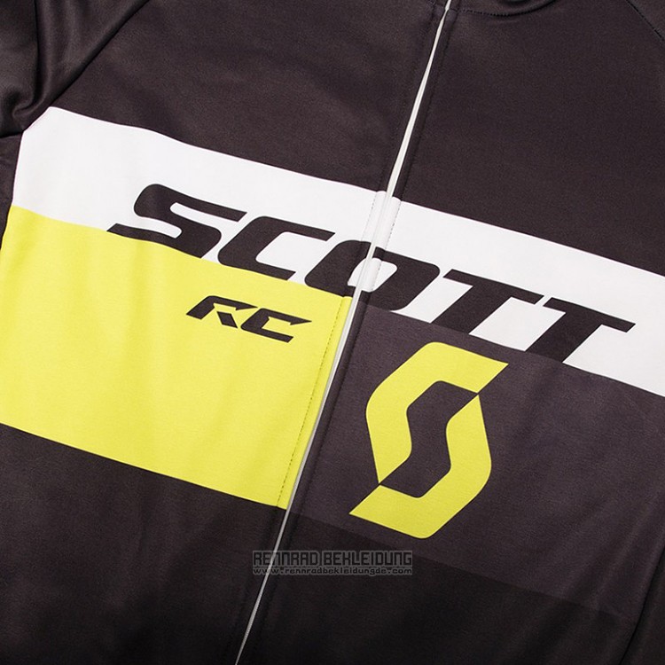 2018 Fahrradbekleidung Scott Shwarz und Wei Trikot Langarm und Tragerhose