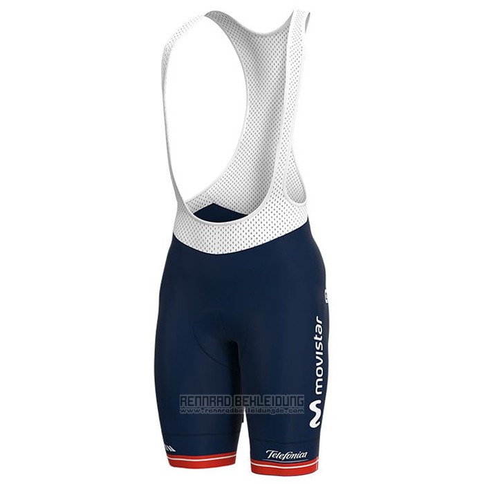 2021 Fahrradbekleidung Frau Movistar Champion Danemark Trikot Kurzarm und Tragerhose