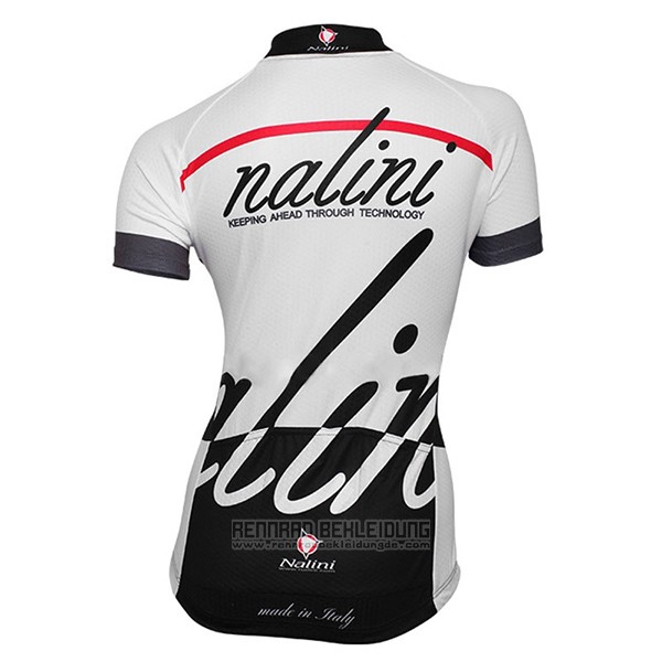 2017 Fahrradbekleidung Frau Nalini Classic Wei Trikot Kurzarm und Tragerhose