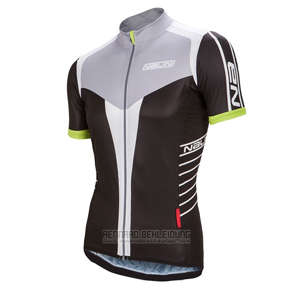 2017 Fahrradbekleidung Frau Nalini Shwarz und Wei Trikot Kurzarm und Tragerhose