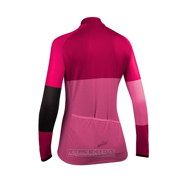 2021 Fahrradbekleidung Frau Nalini Rosa Volett Trikot Langarm und Tragerhose - zum Schließen ins Bild klicken