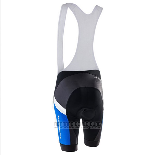 2017 Fahrradbekleidung Frau Orbea Blau und Wei Trikot Kurzarm und Tragerhose