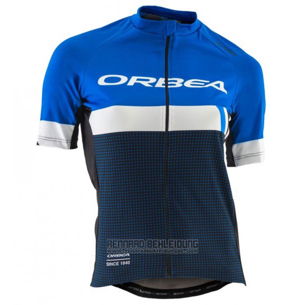 2017 Fahrradbekleidung Frau Orbea Shwarz und Blau Trikot Kurzarm und Tragerhose