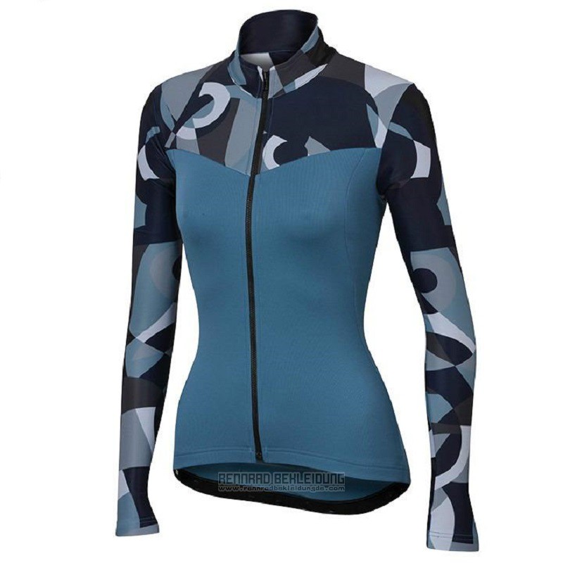 2018 Fahrradbekleidung Frau Orbea Blau Trikot Kurzarm und Tragerhose